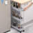 Ultra-Thin Three-Layer Storage Cart For Offices, Kitchens, Laundry Rooms And Narrow Spaces, Grey
