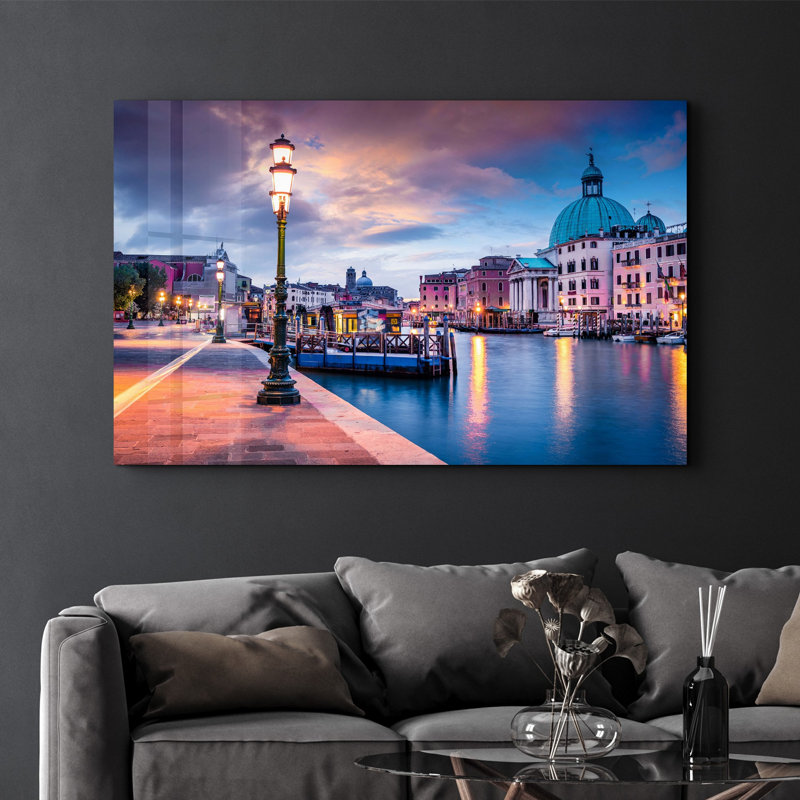 Peinture murale élégante en verre trempé 100% verre trempé, épaisseur: 0,16 pouce | Imprimé UV pour des couleurs éclatantes et une durabilité | Parfait pour la décoration intérieure et l'esthétique moderne