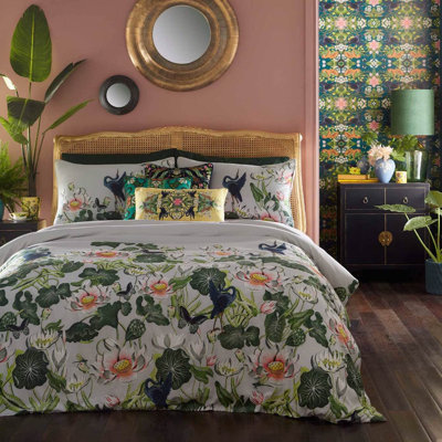 WATERLILY DOVE SUPER KING DUVET SET