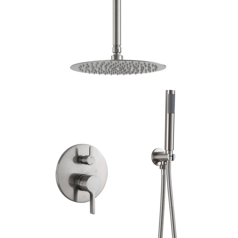 Calder Complete Shower System with Rough in-Valve, Brush Nickel