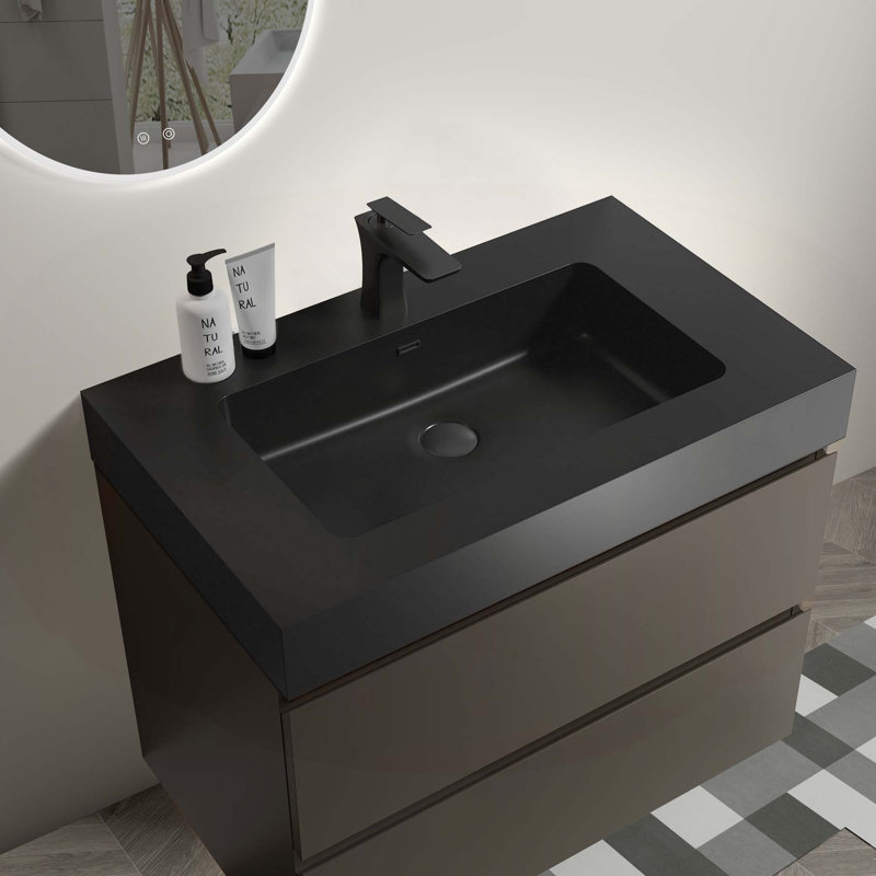 Modern Bathroom Vanity with Advanced Features and Ample Storage, Gray