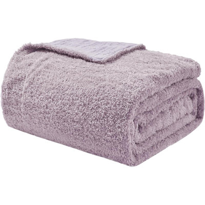 Muslin Cotton Fleece Queen Blanket Reversible - 80"*90" Soft Warm Throw Blankets For Couch Bed Picnic Travel Bed