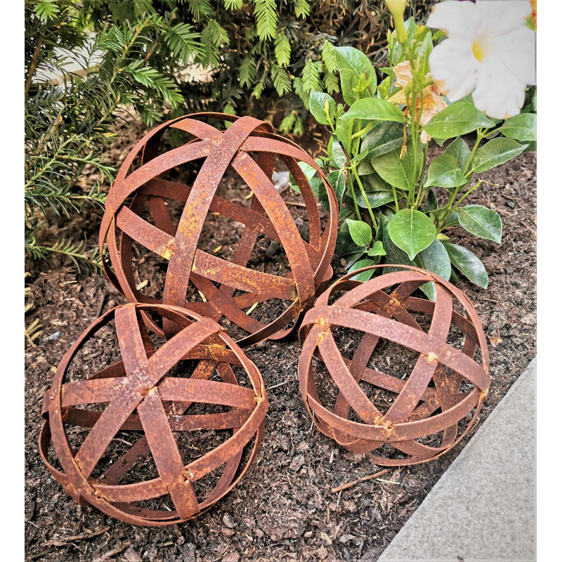 Cashara Steel Garden Art, 3, 15cm H x 30cm W x 25cm D