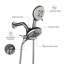 3 Handle Shower Faucet Set Shower System With Tub Spout, Complete Tub And Shower Faucet Combo Brushed Nickel