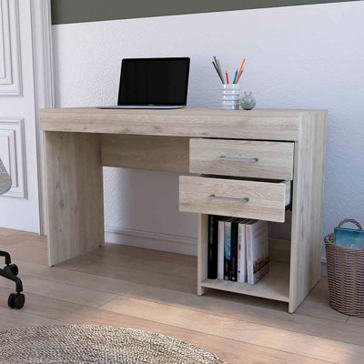 Bureau d'écriture, deux tiroirs, une armoire