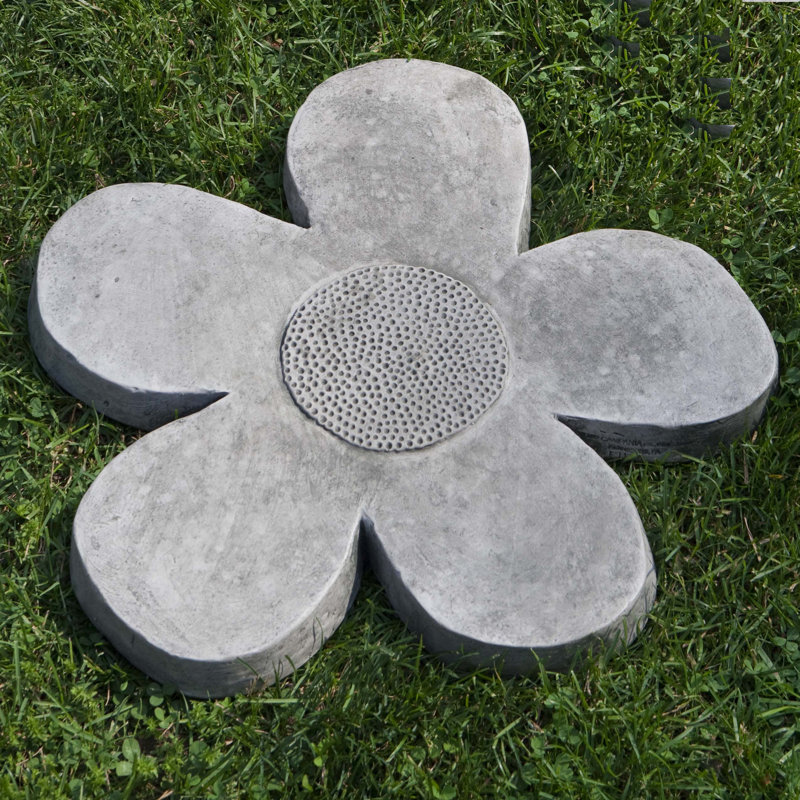 Flower Power Stepping Stone, 2" H x 15.5" W x 15.5" D, Alpine Stone