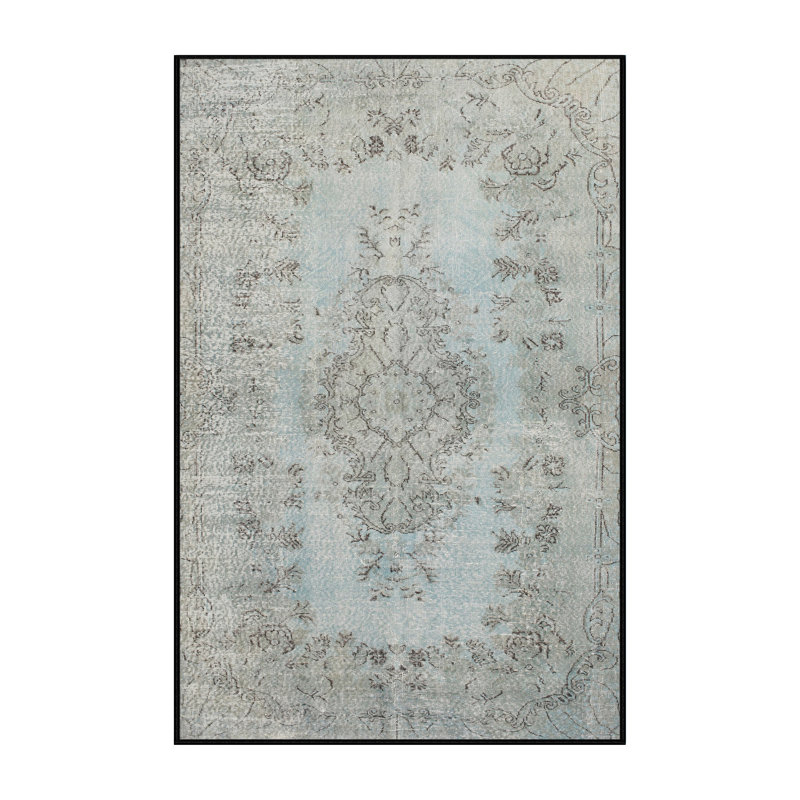 Tapis traditionnel brun / rouge Dolmen, Rectangle 4 pi x 6 pi