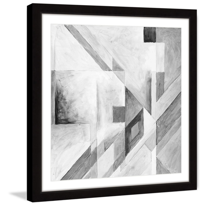 Cadre photo « modern translation », impression sur papier, H 32 po x l 32 po x P 1,5 po, Cadre noir