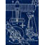 Tapis bleu marine touffeté à la main Taron-809829050