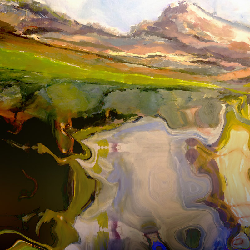 God's Country - peinture sur toile tendue, H 8 po x l 8 po