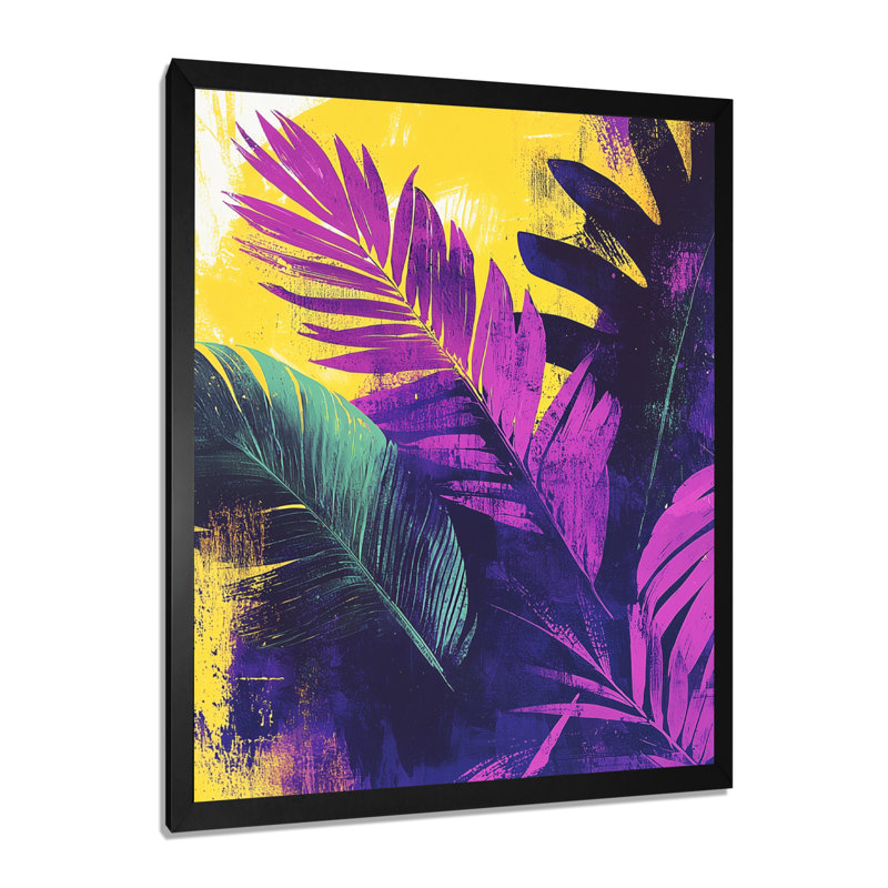 Ciniyah - impressions sur toile florales, Noir, noir, noir, noir, H 20 po x l 12 po, Reproduction encadrée d'une seule photo