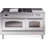 ILVE Nostalgie II Series 60 inch Dual Fuel Range with 5 Sealed Burners, Griddle, Frenchtop (Glass Door)-98196763-98196691