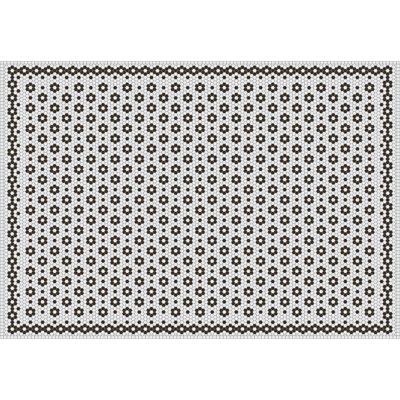Cacee Vinyl Machine Printed Area Rug