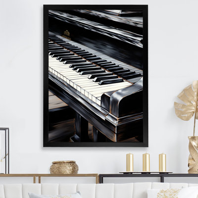 «Black and White Piano Keys To Serenity III», reproduction sur toile