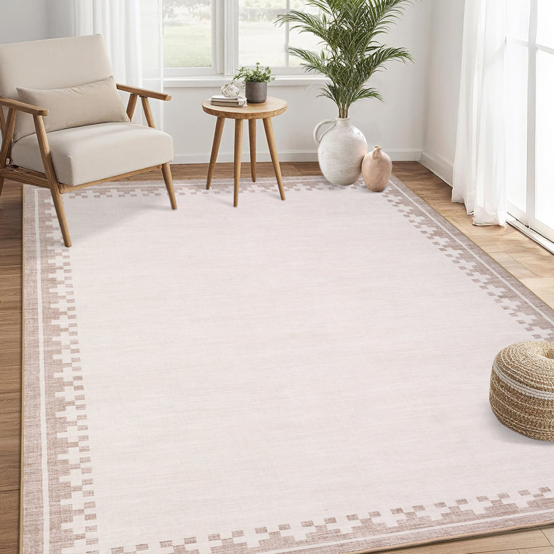 Area Rugs for Living Room Washable Rugs Non Slip Stain Resistant Bordered CarpetFoldable Rugs for BedroomDining RoomNursery
