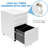 Mount-It! Mobile Vertical File Cabinet with Three Drawers | Under Desk Rolling Storage-1340923771