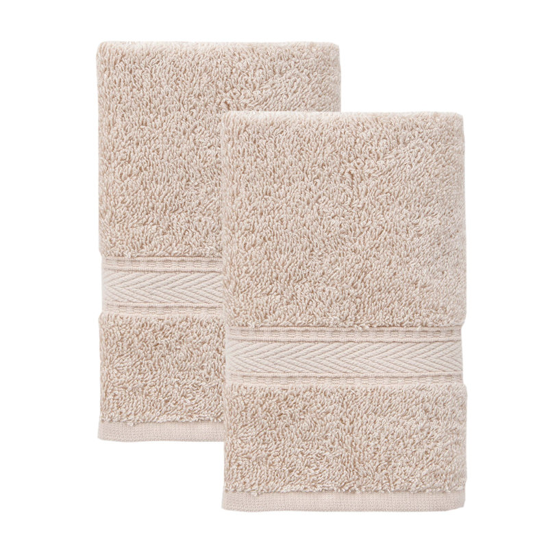 Dinis Turkish Cotton Hand Towel Set, Beige