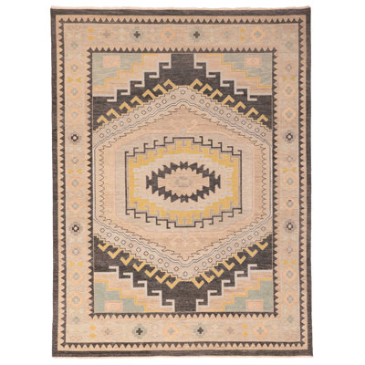 Modern Oushak Taupe Rug 8'10" x 11'10"