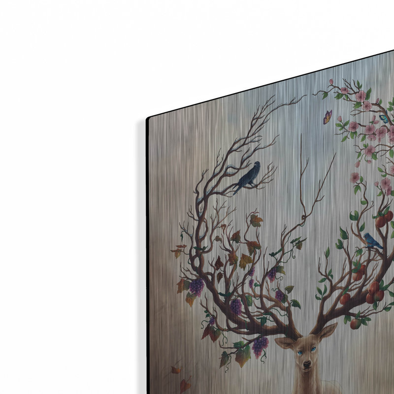 "Seasons" par JoJoes, art sur métal, H 24 po x l 16 po