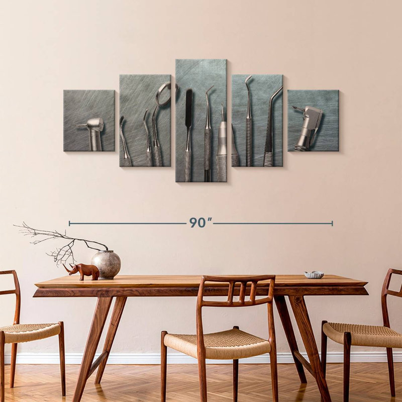Dentist Silver Tools, 42" H x 92" W
