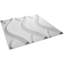 Panneau mural 3D 19,625 "x 19,625" en blanc (paquet de 12)
