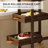Solid Wood Rolling Storage Cart, 4-tier Slim Kitchen Utility Cart With Wheels