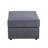Dark Grey Microfiber Smooth Soft Ottoman