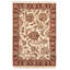 Hand-Knotted High-Quality Ivory and Red Area Rug