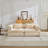 Convertible Floor Sofa Bed with Fixed-Shape Frame