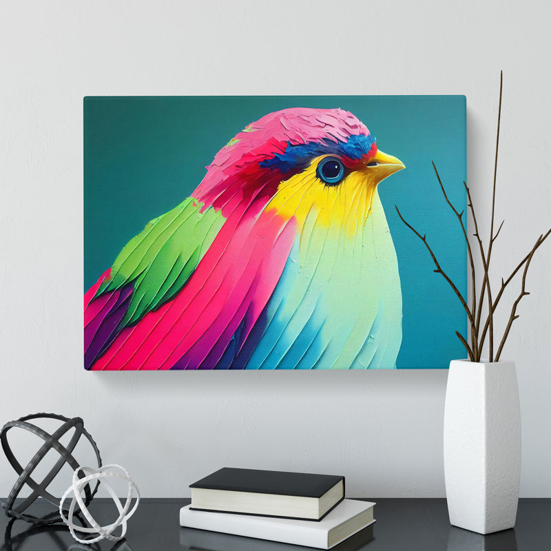 Colourful Bird Vol.3 - Wrapped Canvas, 35cm H x 50cm W x 3cm D