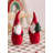Elegant Ceramic Decorative Object, Red & White, 2.0 x 2.0 x 5.9 Inches | 100% Ceramic Material for a Stylish Touch | Perfect for Home Décor, Living Room, or Office Accent - Unique and Eye-Catching Design