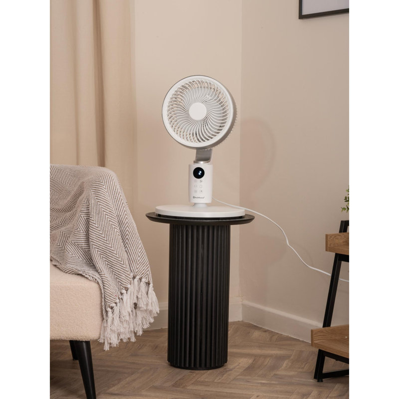 REDIFFUSION AIR360 OSCILLATING ADJUSTABLE HEIGHT FAN WHITE, White