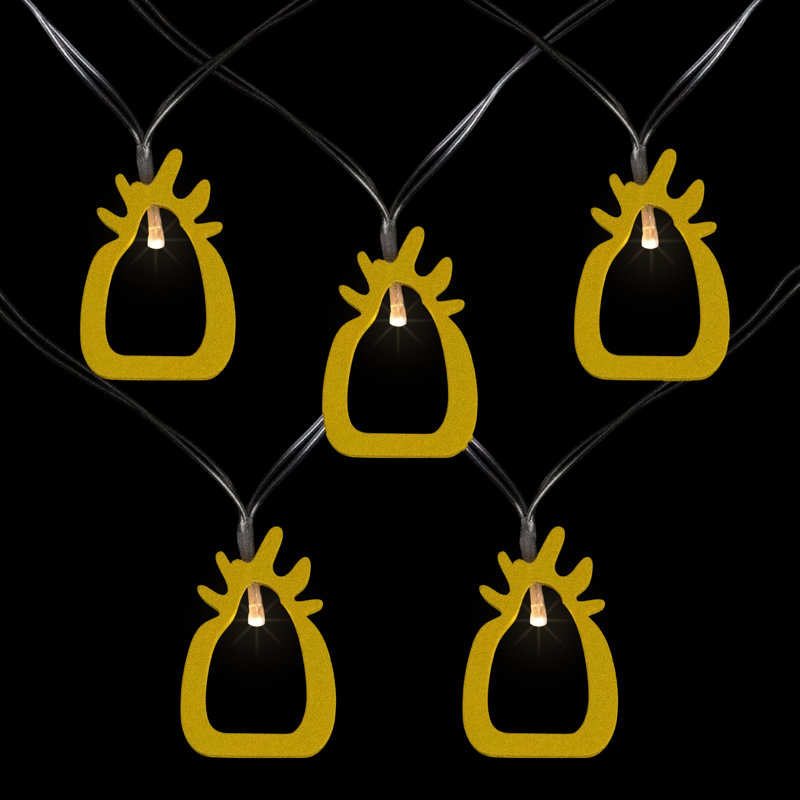 10-Count LED Pineapple Fairy Lights - Warm White
