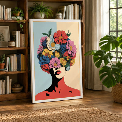 Blooming Crown Botanical - Wrapped Canvas