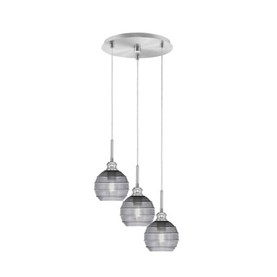 Luminaire suspendu grappe 3 lumières Edge