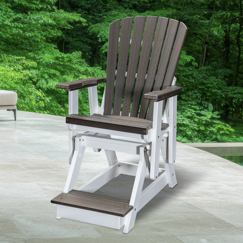 Fauteuil oscillant sur une base, Gris / blanc