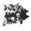 Tapis noir et blanc en imitation de peau de vache Ingham-262460884