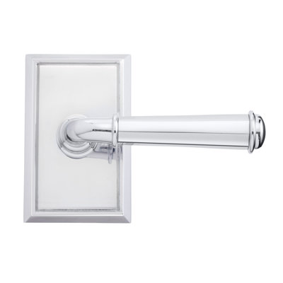 Levier de passage Bravura 840-1 St. Charles sur rosace rectangulaire traditionnelle en chrome poli