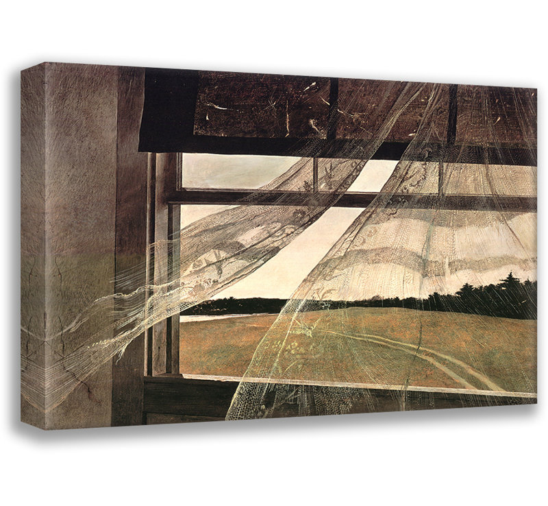«Wind from the Sea» par Andrew Wyeth, toile tendue avec châssis, H 33 po x l 48 po