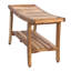 Banc de douche rectangulaire en bois massif avec tablette Ripley EcoDecors-108756545-93026991