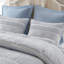 Ensemble d'édredon 7 pièces avec détails en dentelle et taies décoratives assorties, parfait pour une chambre à coucher romantique et élégante-125220511-125220512