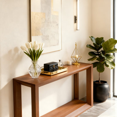 Rectangular Console Table With Storage