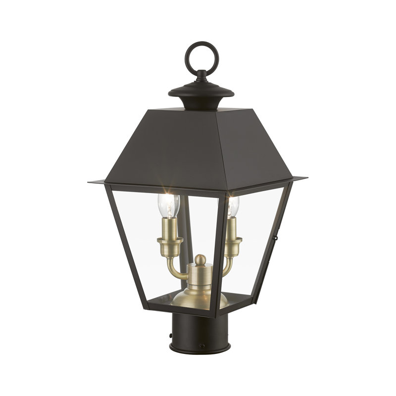Houlihan 2 -Light 17.5" H Hardwired Lantern Head, Bronze/Antique Brass