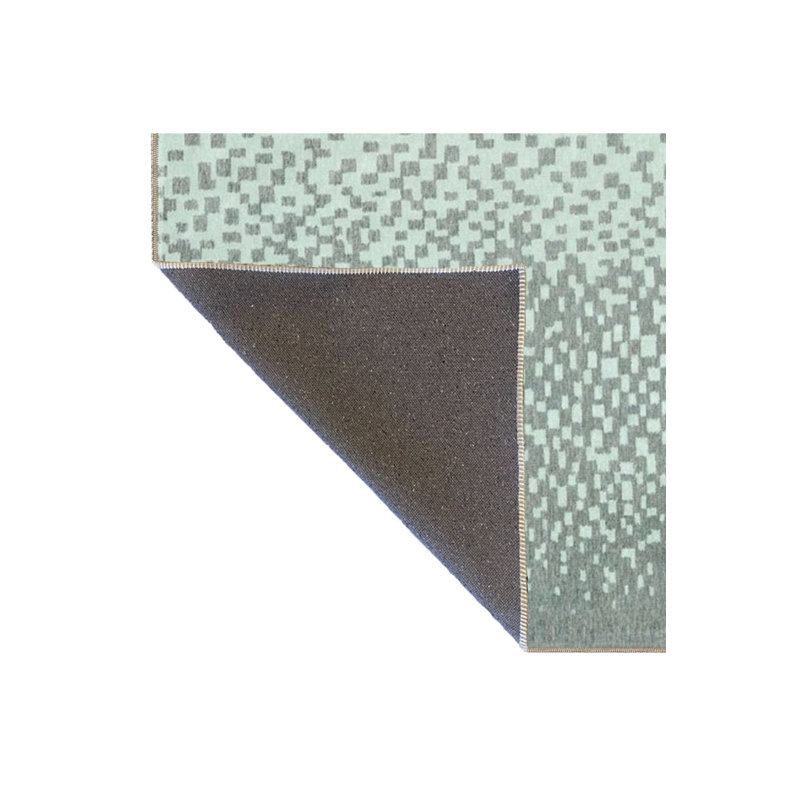 Tapis bleu tissé à motif Pixel, Sous-tapis carré 3 pi 3 po inclus