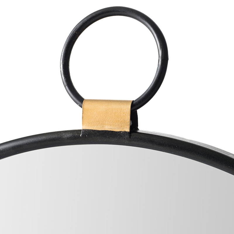 Miroir à cadre noir 24 po x 27 po - Accent moderne pour le salon, la chambre à coucher, le vestibule, le vestibule, qui réfléchit pour agrandir le mur de l'espace de la pièce avec une option de décoration minimaliste qui augmente la luminosité