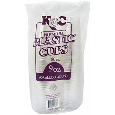 Disposable 9 Oz Plastic Translucent Cups 