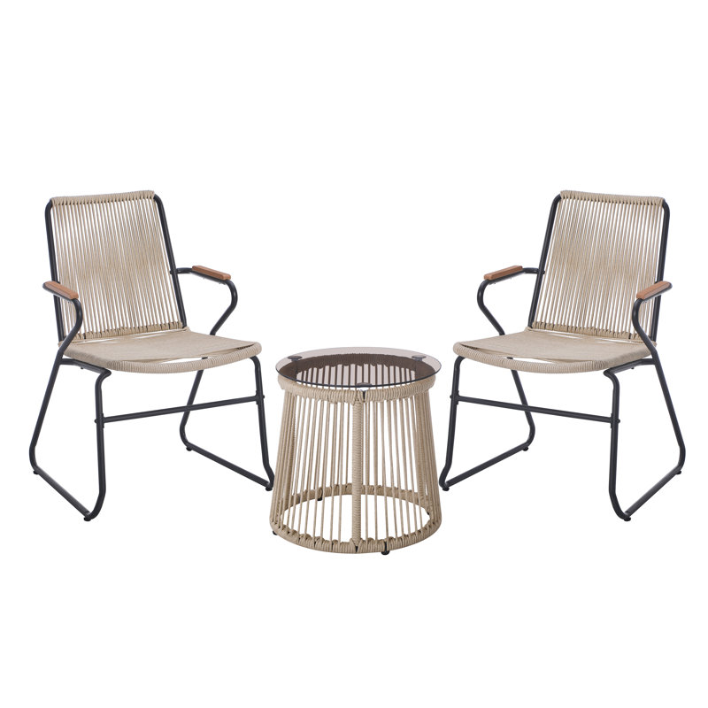 Berkshire 2 - Person Patio Conversation Set, Light Brown
