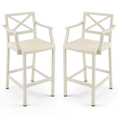 Bazile Aluminum Outdoor 26.3'' Counter Stool