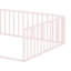 Structure de lit en métal avec clôture et porte