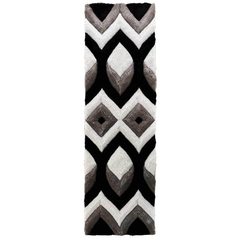 Tapis à poils longs Hathaway, Tapis de couloir 7 pi 9 po